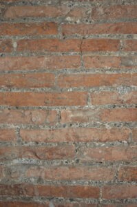 Brick faced concrete of the Munoz corridor in the tomb of Caecilia Metella.