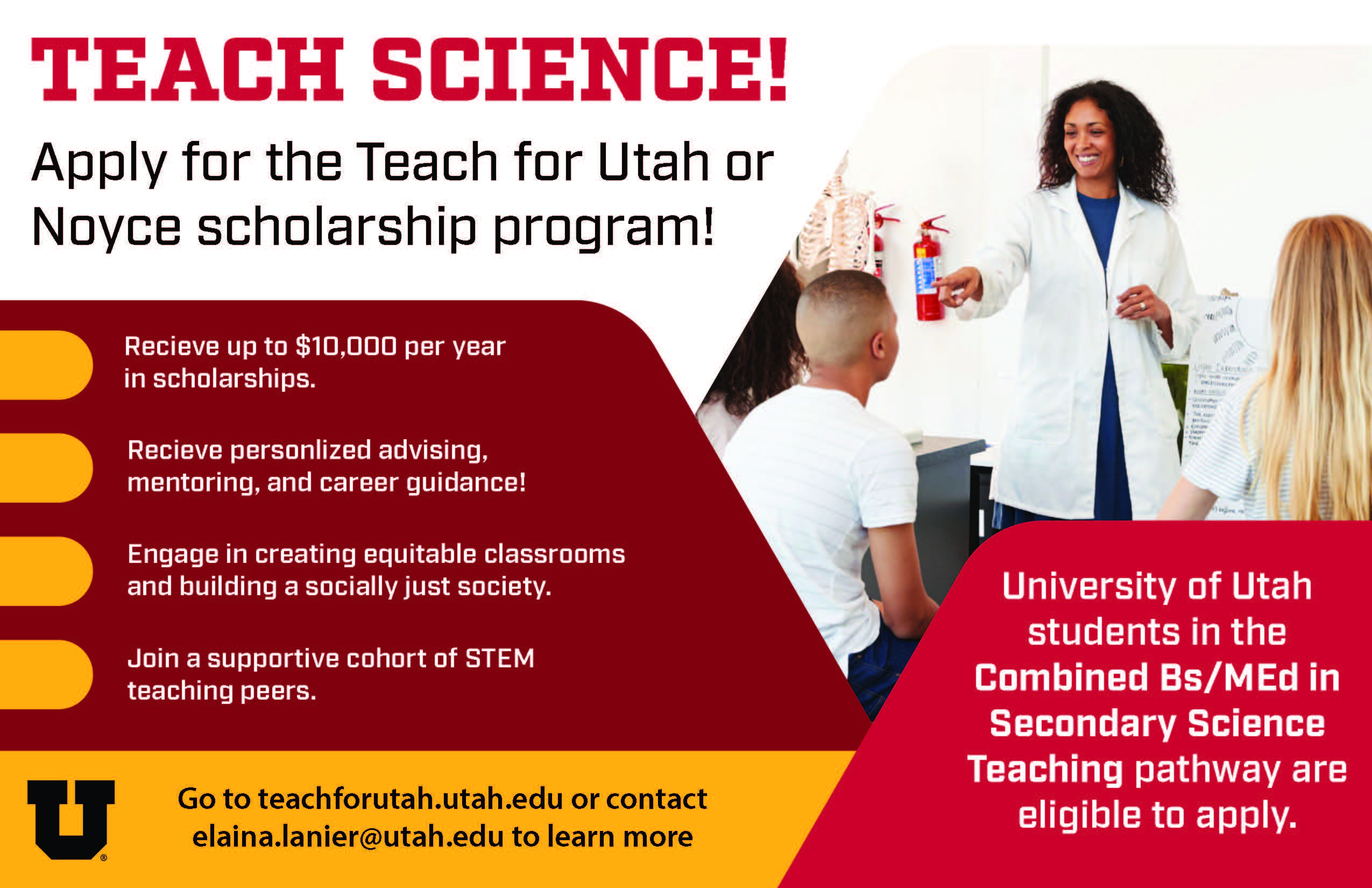 Flyer for Teach For Science